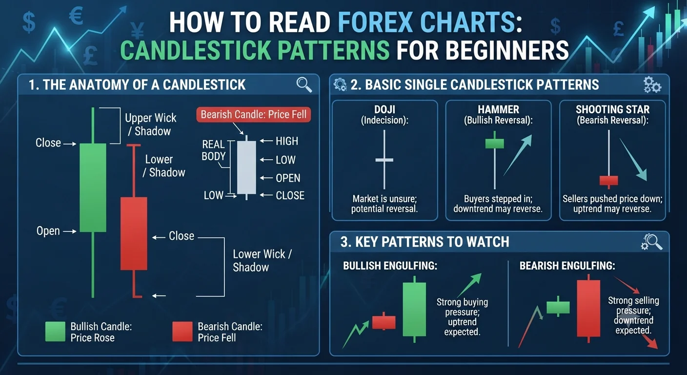 How to Read Forex Charts: Candlestick Patterns for Beginners