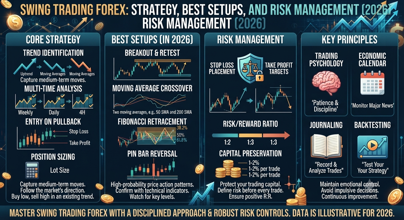Swing Trading Forex: Strategy, Best Setups, and Risk Management (2026)