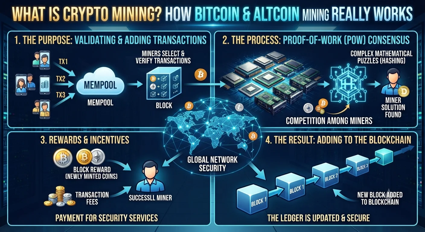 What is Crypto Mining? How Bitcoin and Altcoin Mining Really Works