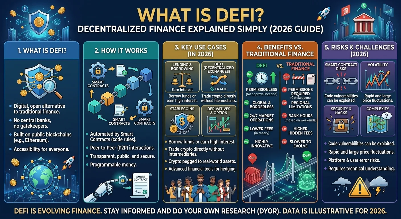 What is DeFi? Decentralized Finance Explained Simply (2026 Guide)