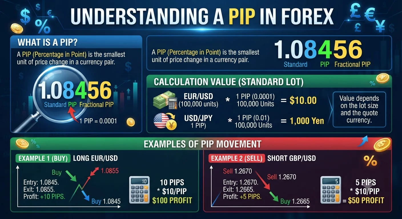What is a Pip in Forex? Calculation Value and Examples